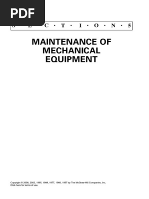 5/07×12 8/07×12 Maintenance of Mechanical Equipment Handbook | PDF