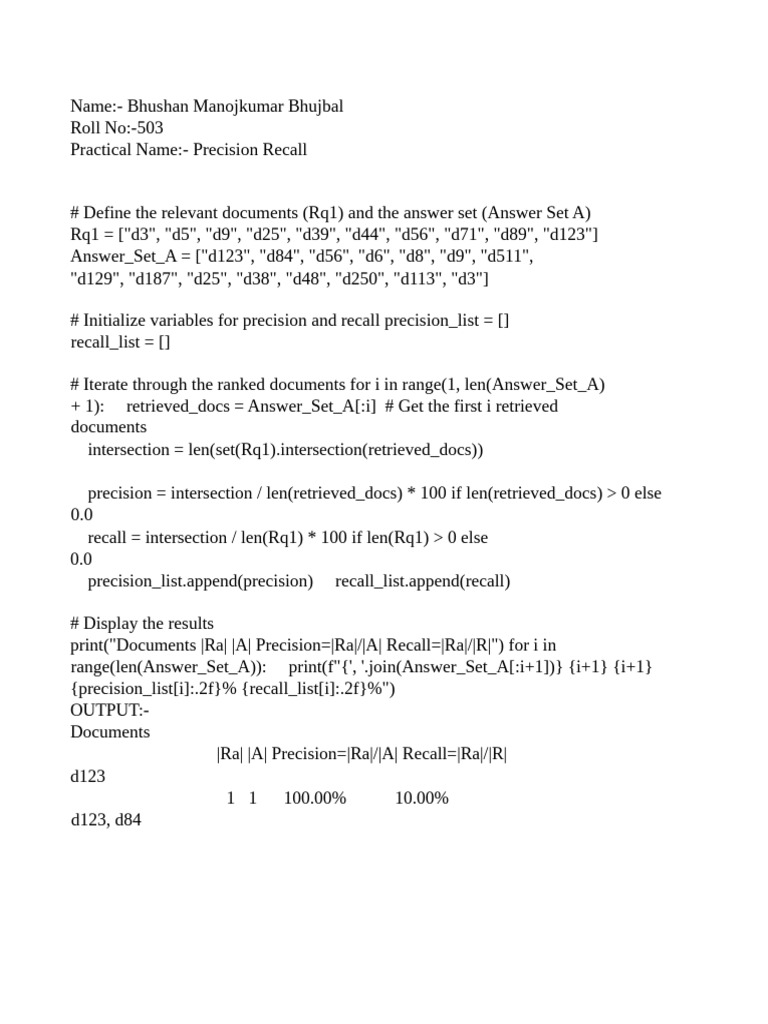 Precision | PDF