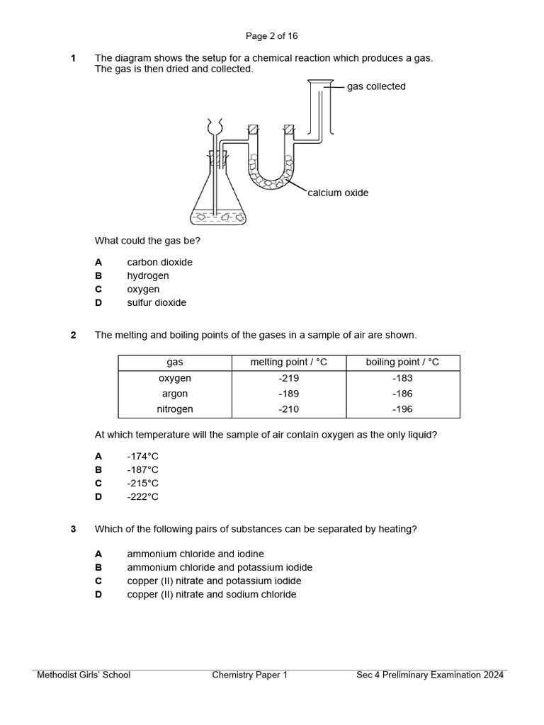 MGS 2024 with answers | PDF | Oxide | Magnesium
