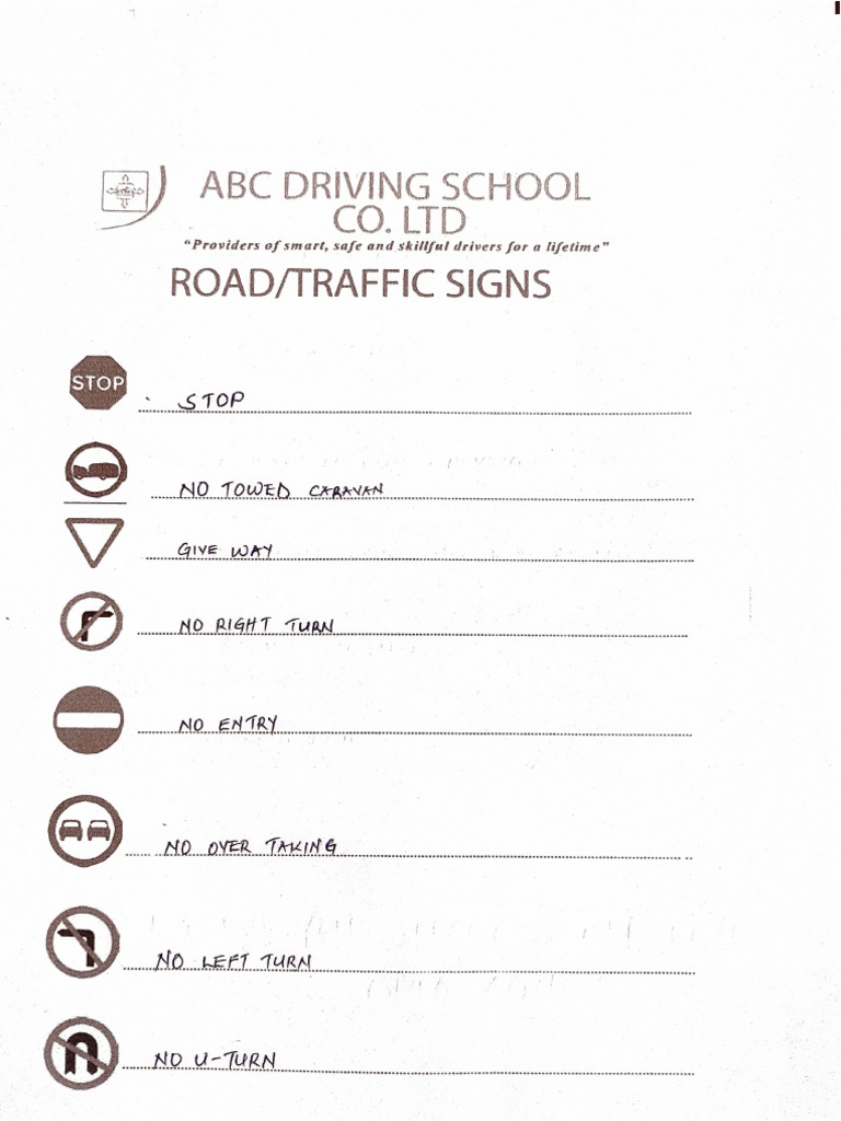 Road Signs Combined | PDF