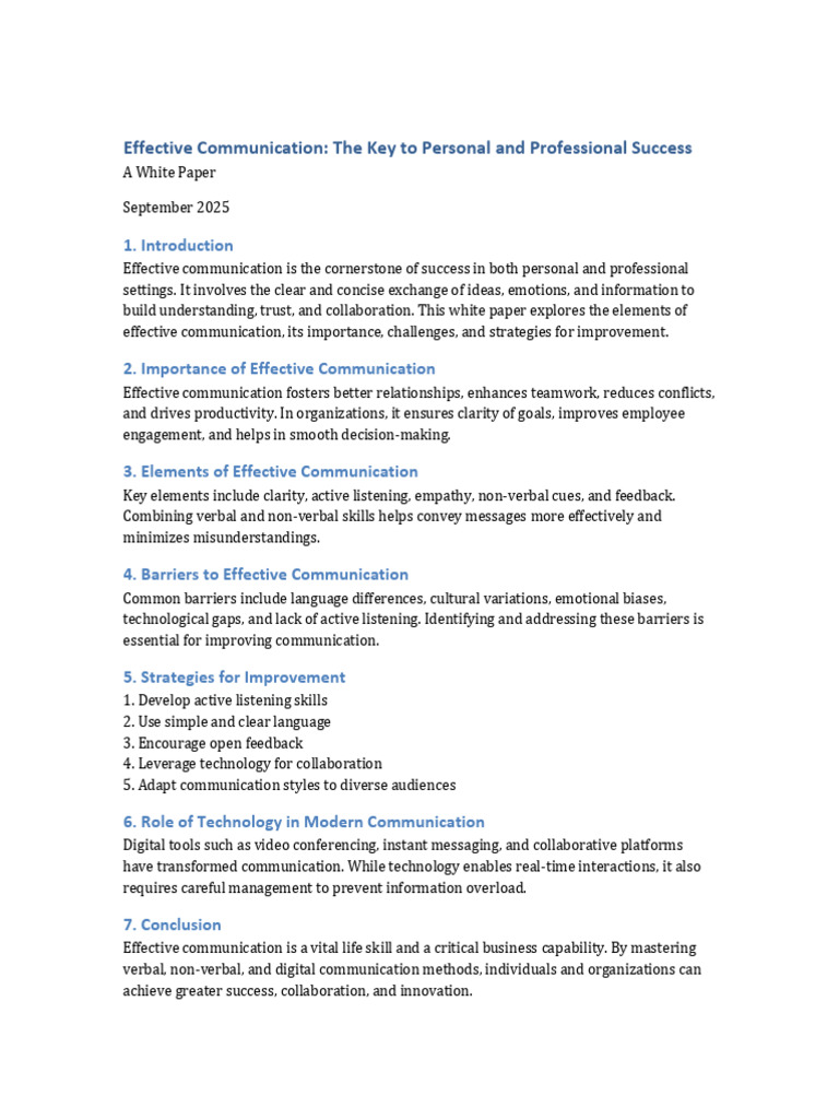 Mastering Effective Communication Skills | PDF