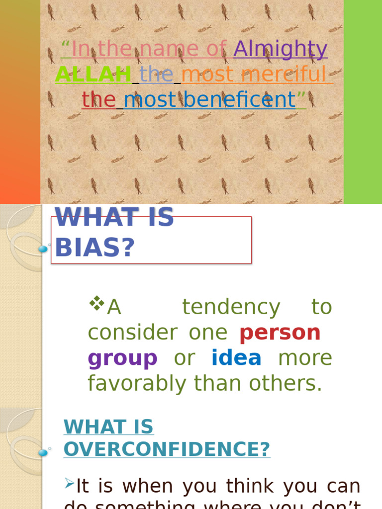 Understanding Overconfidence Bias | PDF