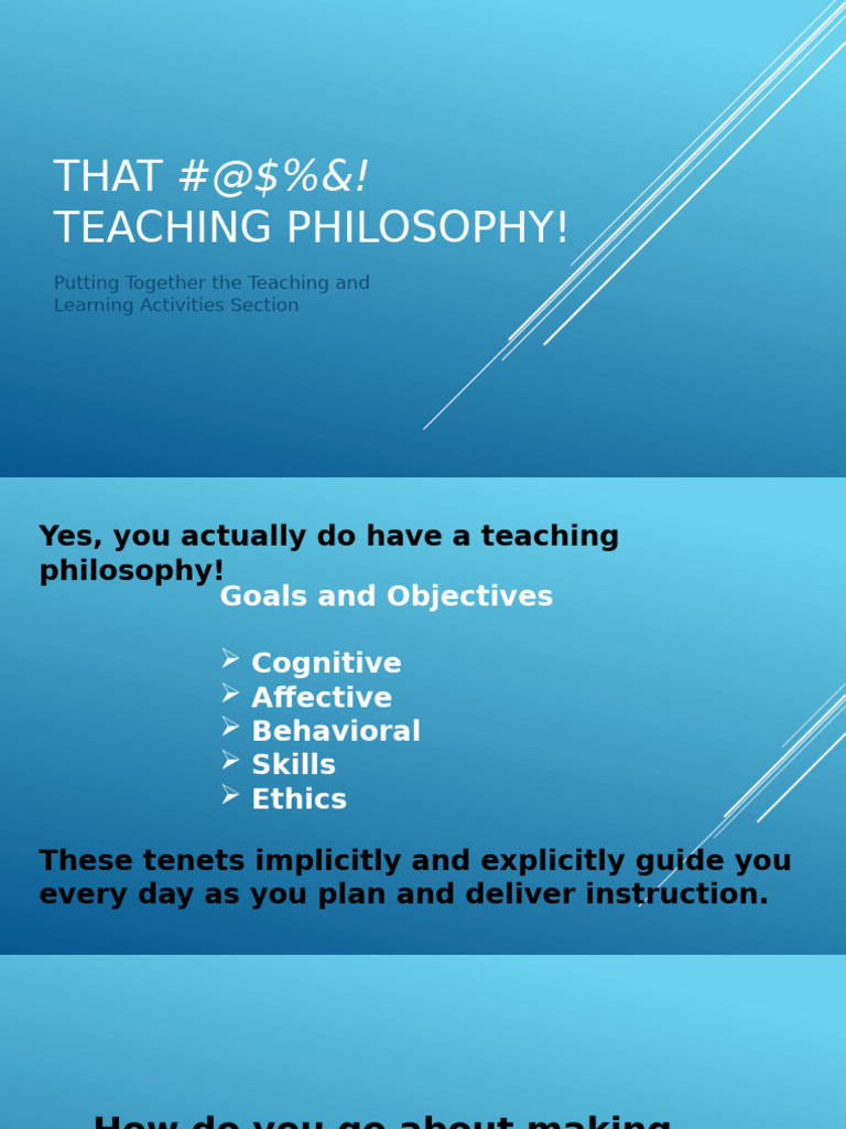 Crafting Your Teaching Philosophy | PDF | Attitude (Psychology ...