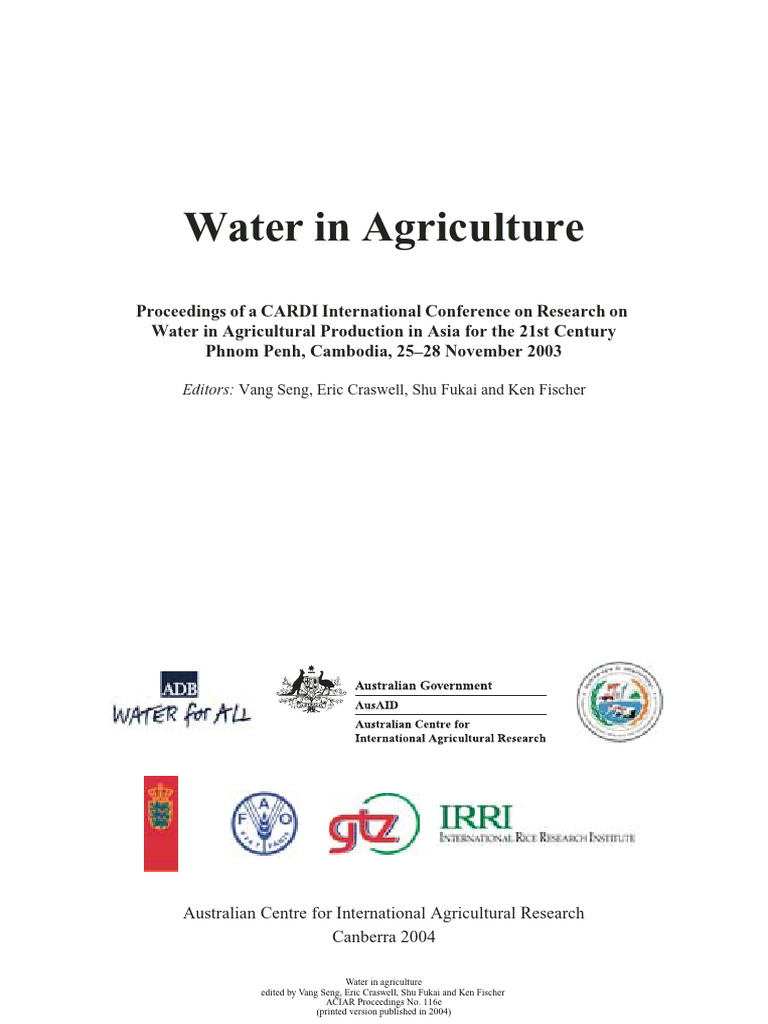 Water Management in Asian Agriculture | PDF | Malnutrition | Food Security