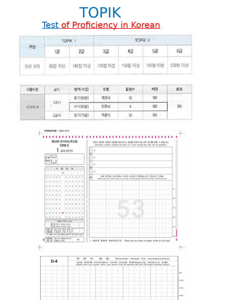 TOPIK Writings 51 쓰기 | PDF