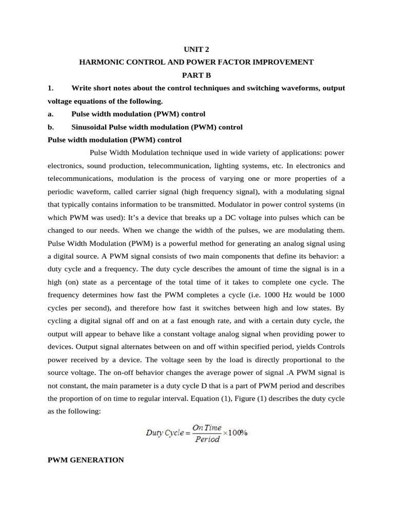 PWM Control and Commutation Methods | PDF | Power Inverter | Computer ...