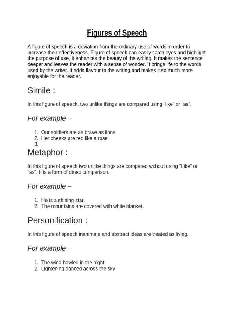 Figures of Speech | PDF | Phrase | Linguistics