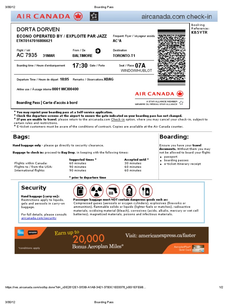 Boarding Pass Baggage Aviation