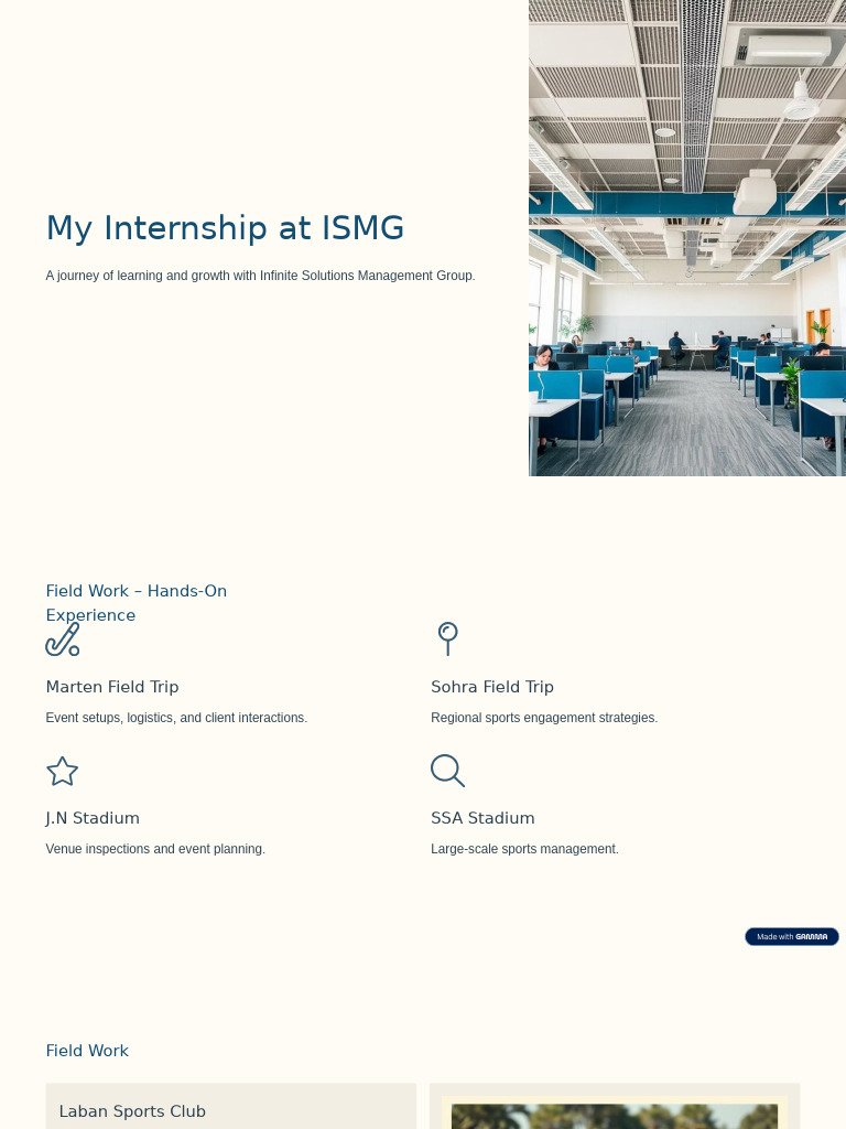 My ISMG Internship Experience | PDF