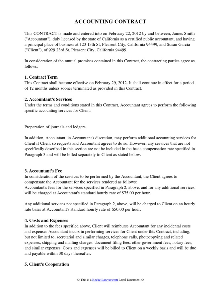 Accounting Contract Accountant Government Information