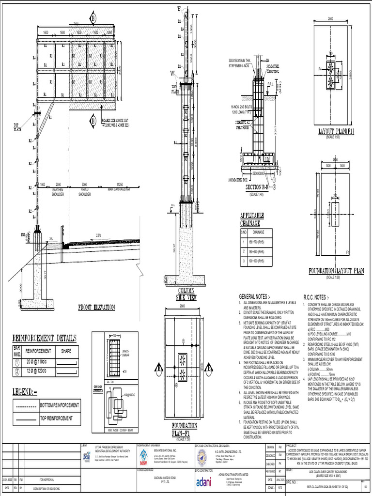 Ads Cantilever Gantry (4500X3547) | PDF | Structural Engineering ...