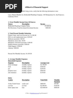 Affidavit of Lost Document