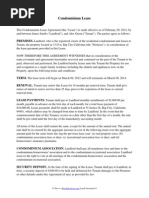 Download Condominium Lease by RocketLawyer SN91893936 doc pdf