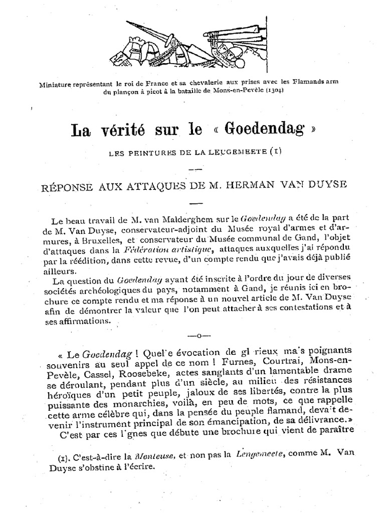 DeRaadt - La Vérité Sur Le Goedendag | PDF