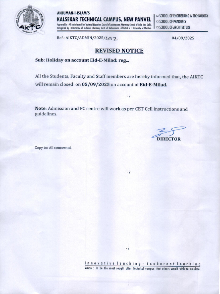 Revised Notice 0001 | PDF