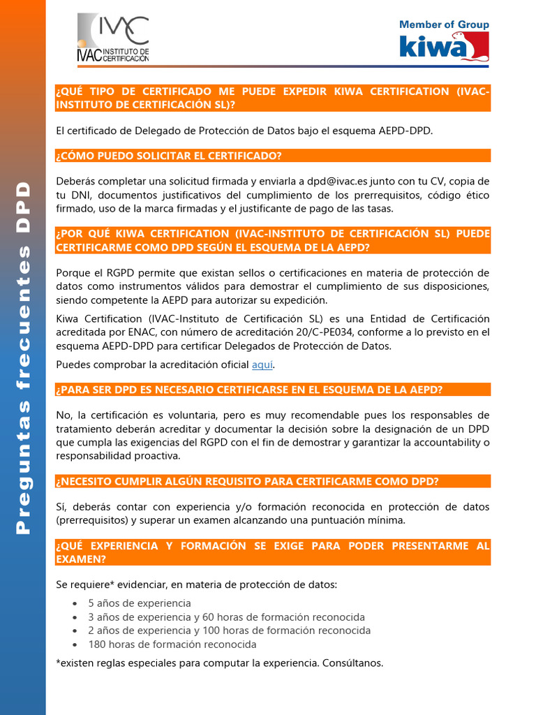 Duración del examen DPD AEPD | PDF | Violación | Derecho laboral