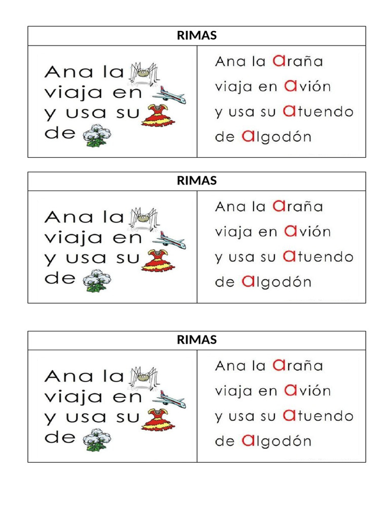 Rima Letra A | PDF