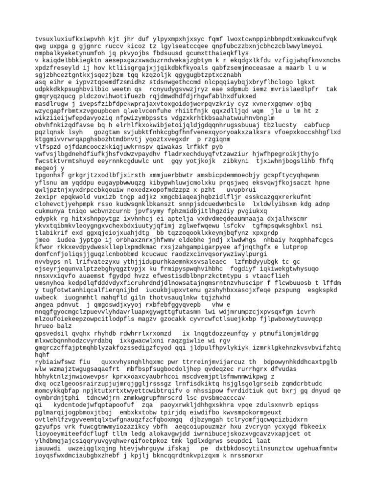 Random Text Generator Output | PDF