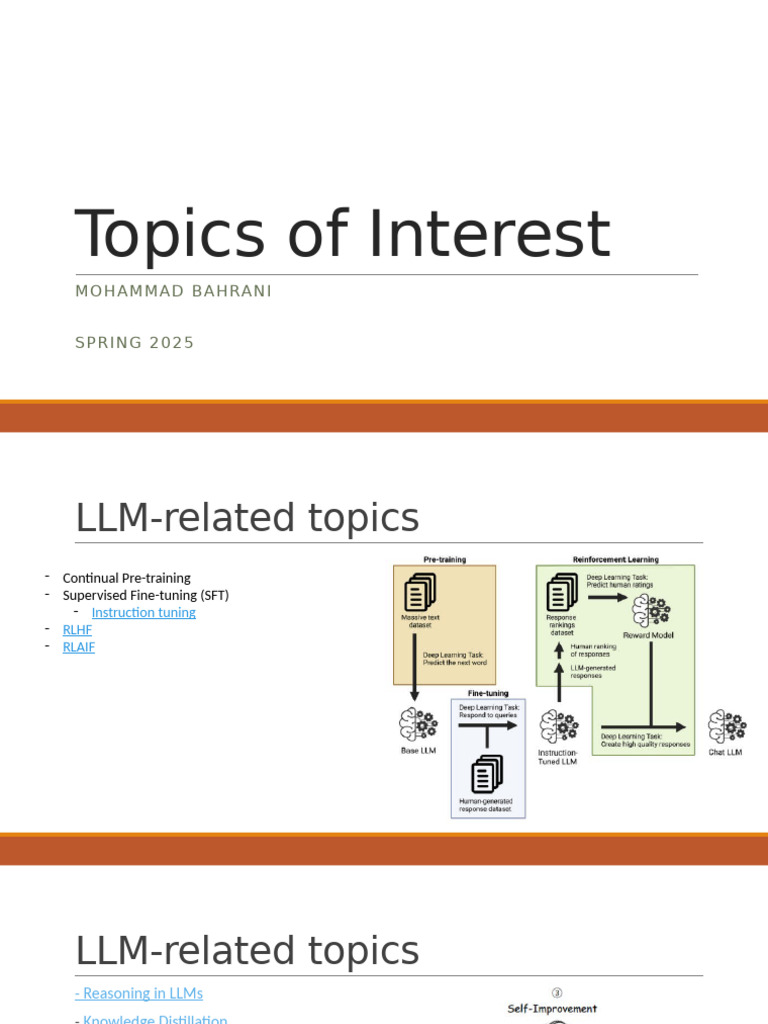LLM Research Topics for Spring 2025 | PDF