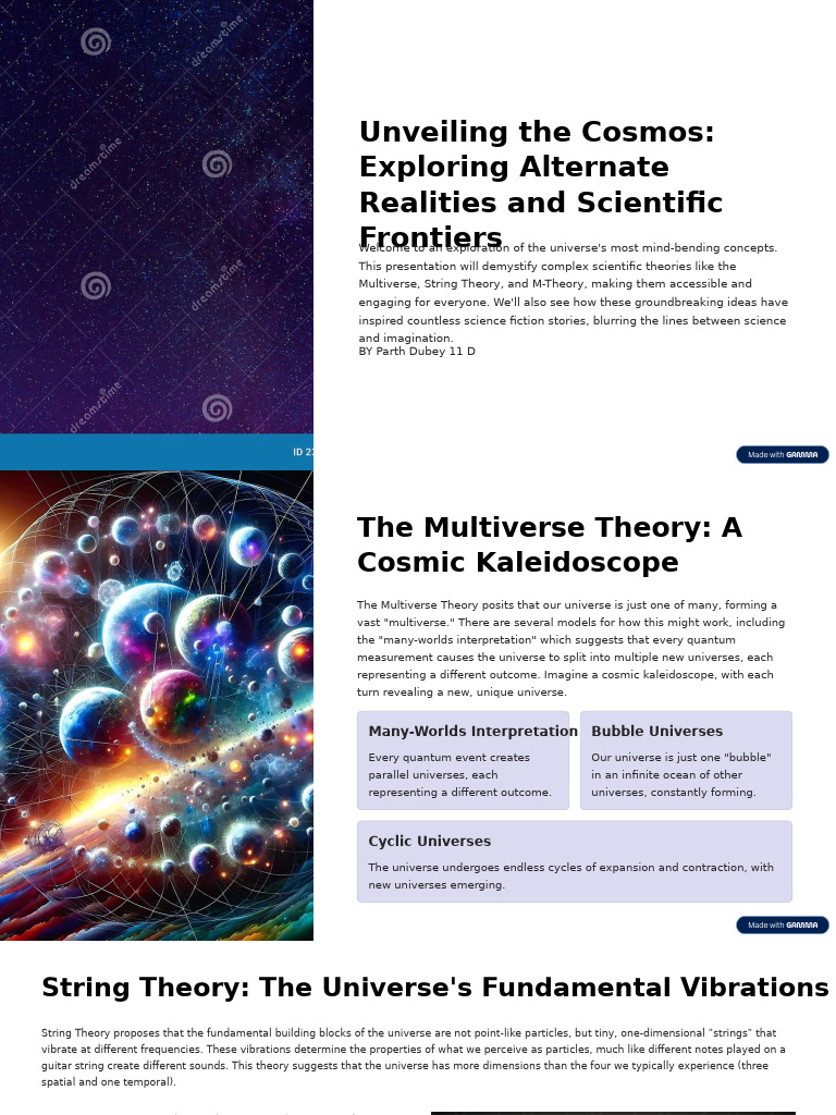 Exploring Multiverse and String Theory | PDF | Universe | Multiverse