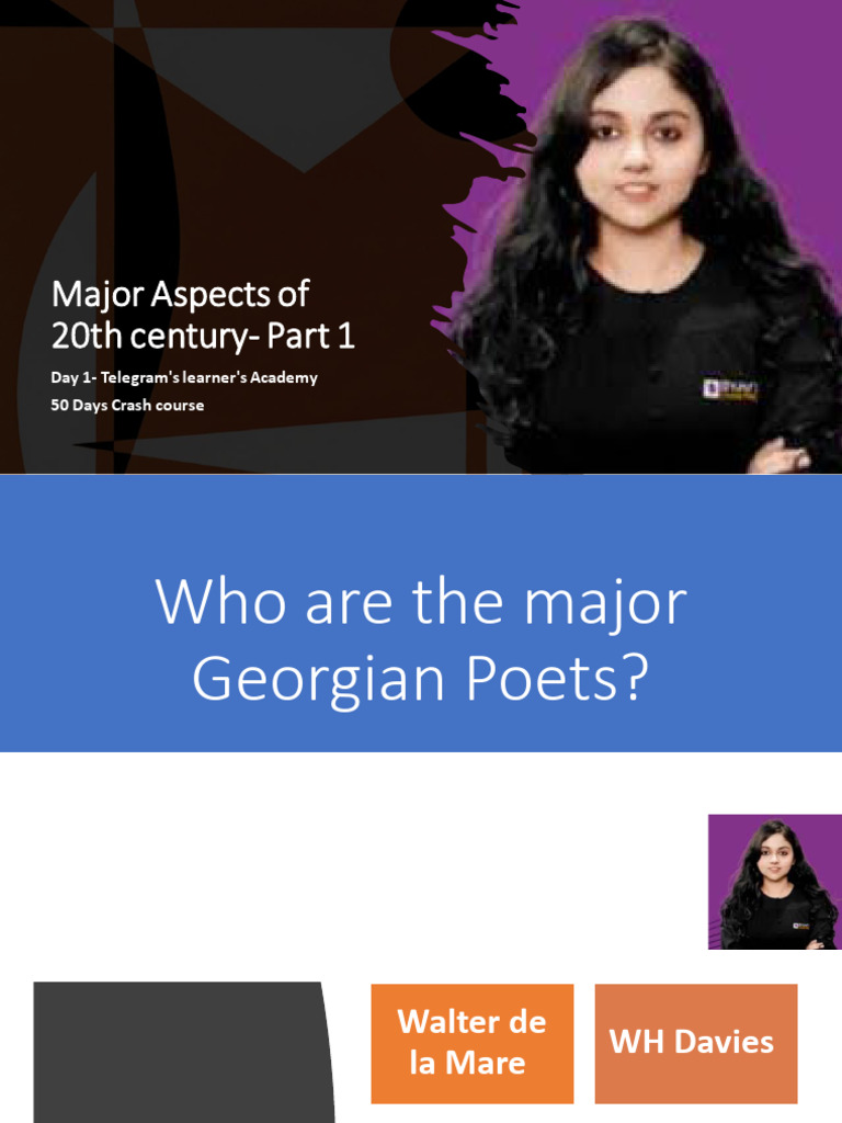 Major 20th Century Poetry Movements | PDF | British Literature ...