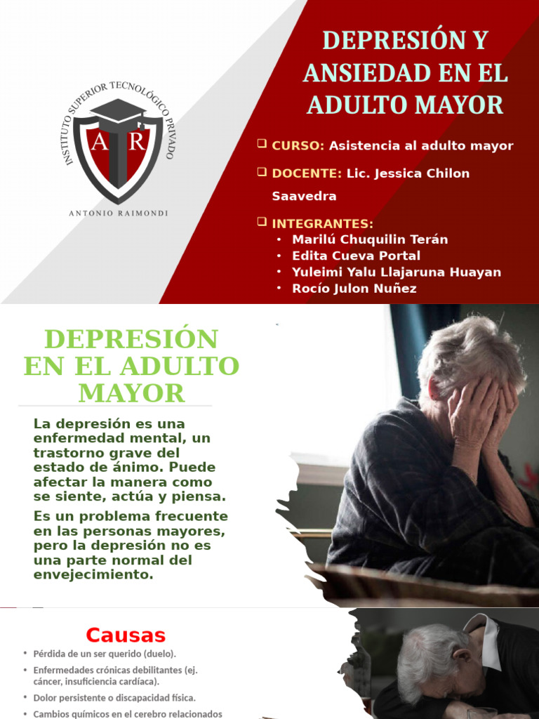 Depresión y ansiedad en adultos mayores | PDF | Trastorno depresivo ...