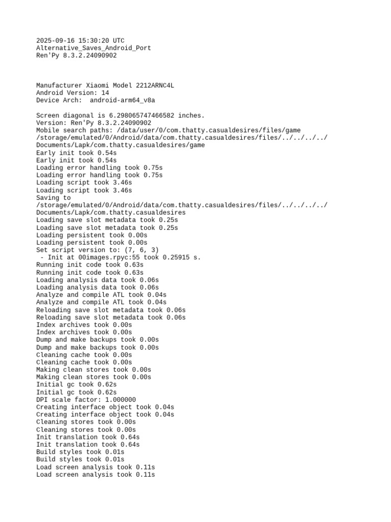 Ren'Py 8.3.2 Android Error Log | PDF | Metadata | Software Engineering