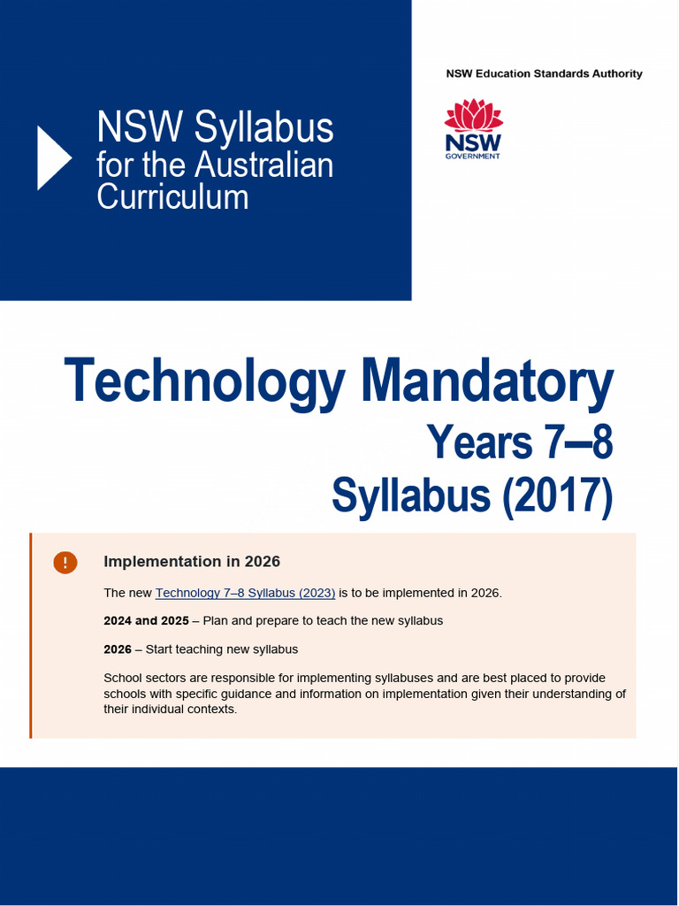 Technology Mandatory Syllabus 2026 | PDF | English As A Second Or ...