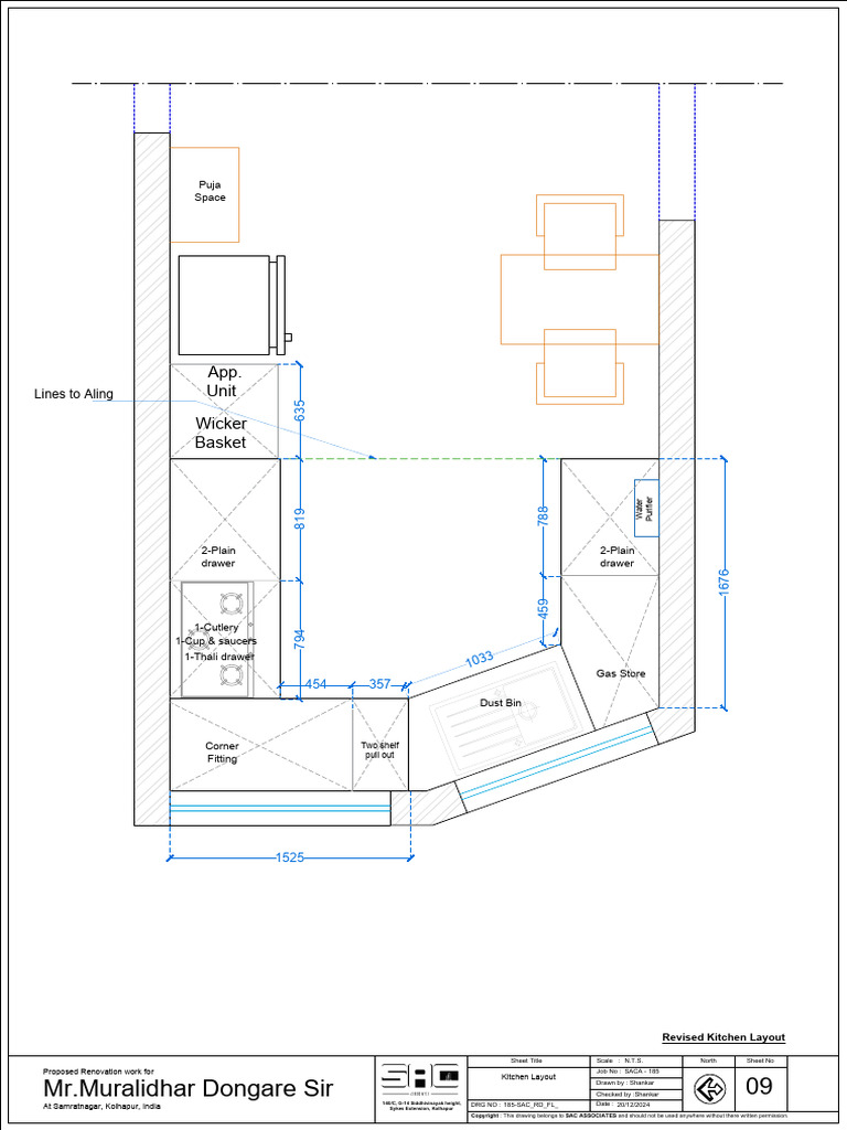 09 Kitchen Layout For MR - Dongare Sir | PDF