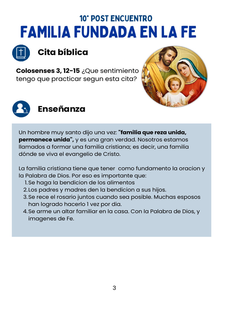 PE10 - Familia Fundada en La Fe | PDF | Creencia y doctrina cristiana ...