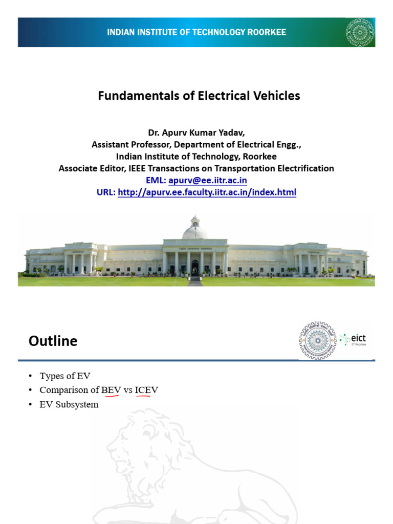 Fundamentals of Electric Vehicles | PDF | Electric Vehicle | Plug In Hybrid
