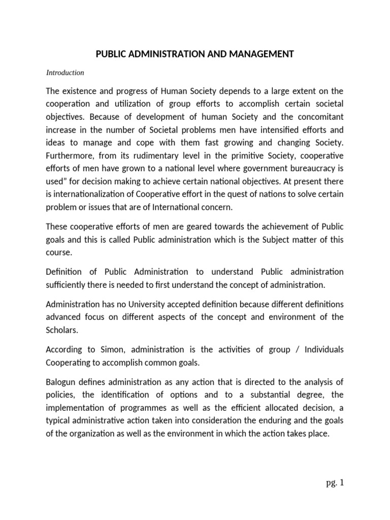 Public Administration and Management Cu | PDF | Public Administration ...
