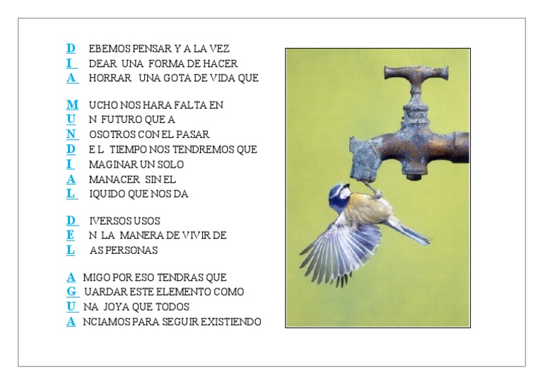 El Agua Me Da Vida Carte Mentale