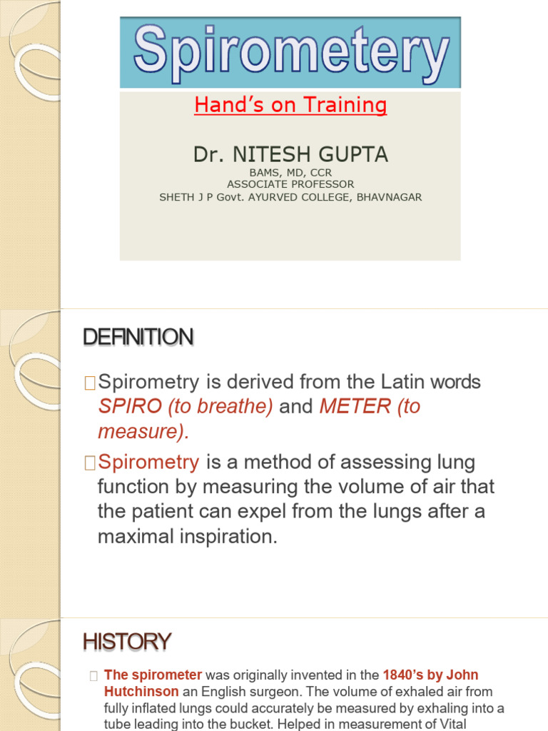 Spirometry: Lung Function Assessment Guide | PDF | Chronic Obstructive ...