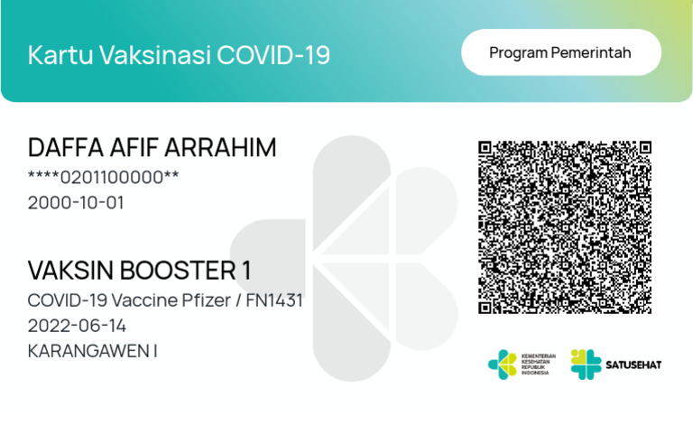 Vaccine Certificate Dose 3 Daffa Afif Arrahim 115 | PDF