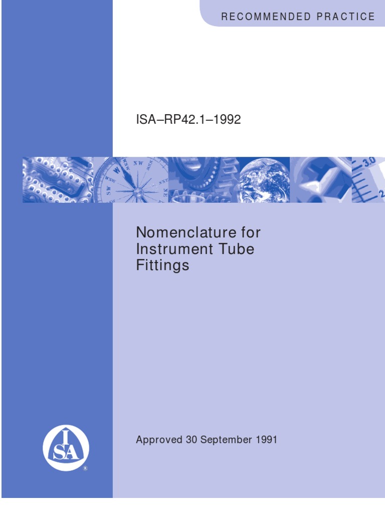 RP 42.1 Nomenclature For Instrument Tube Fittings PDF