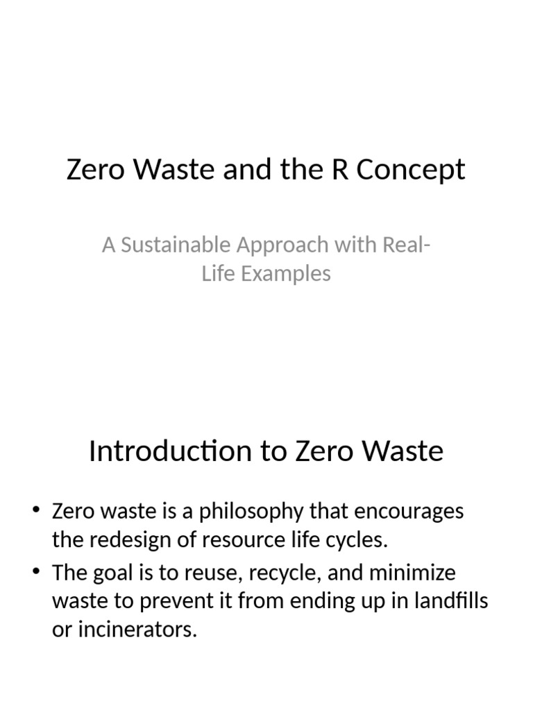 Zero Waste: The R Concept Explained | PDF