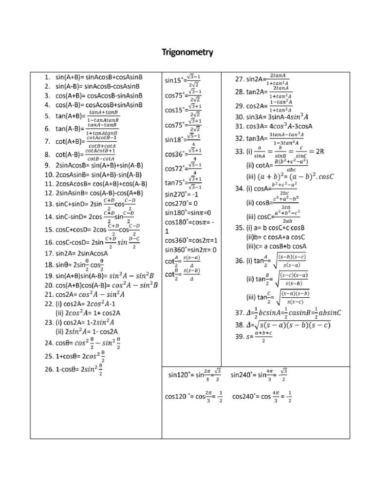 Trigonometry 2 | PDF