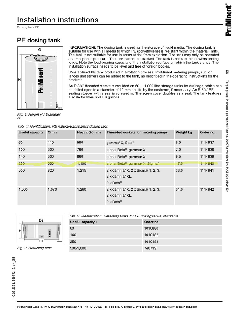 BA MAZ 033-05-21 en Dosierbehaelter Geschleudert en | PDF