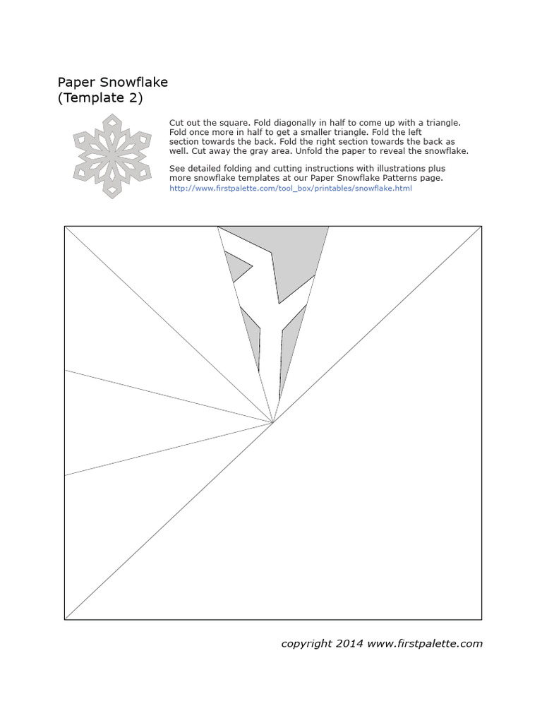 3D Paper Snowflake Template Guide | PDF