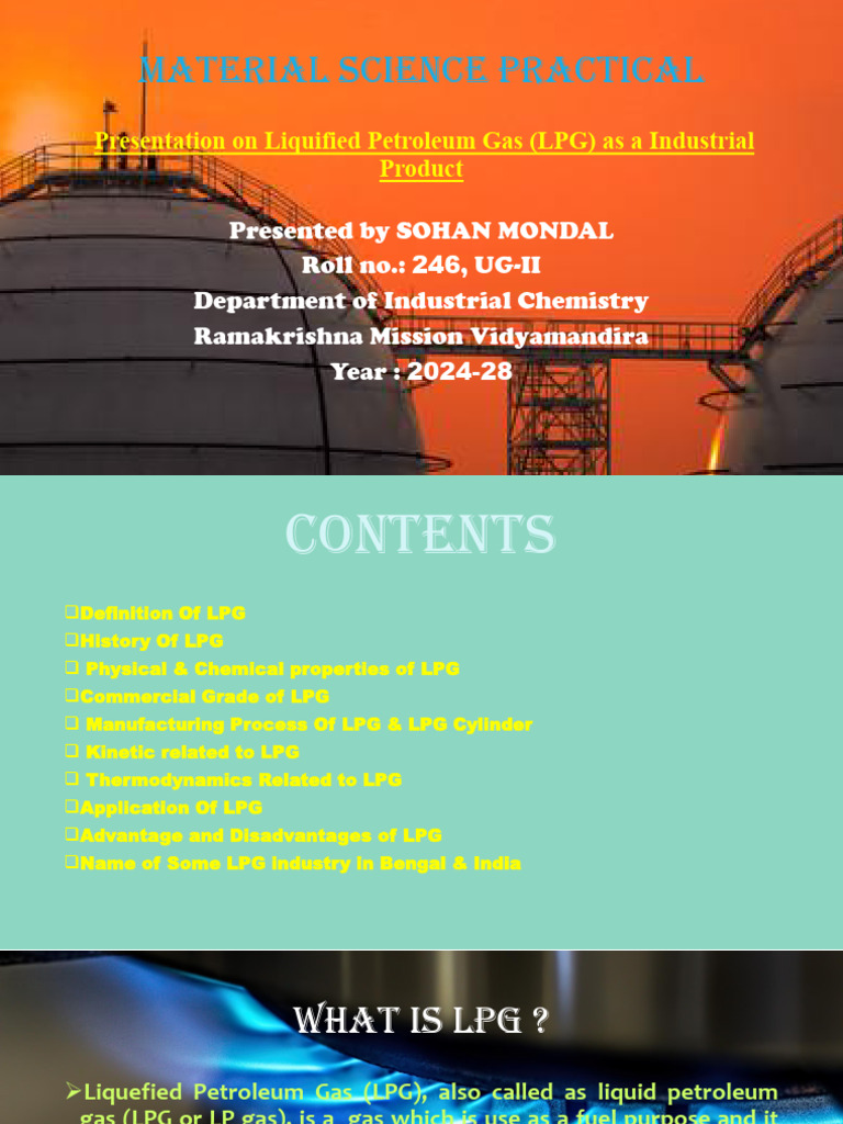Overview of Liquefied Petroleum Gas (LPG) | PDF | Liquefied Petroleum ...