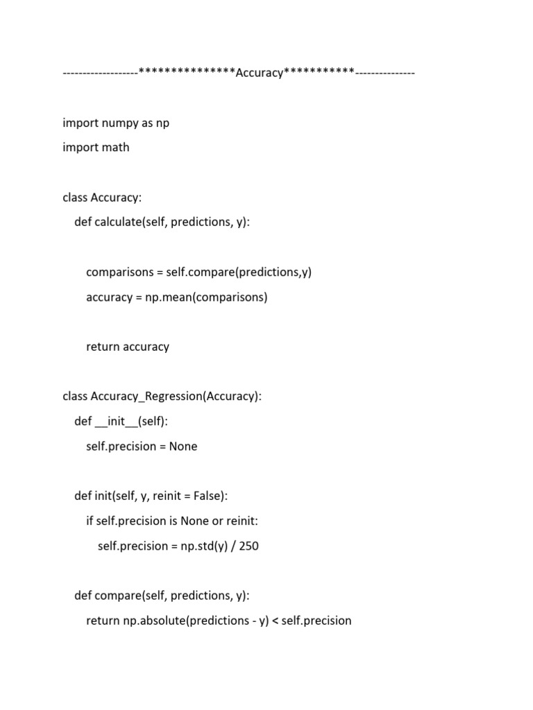 Neural Network Accuracy and Activation Functions | PDF | Algorithms ...