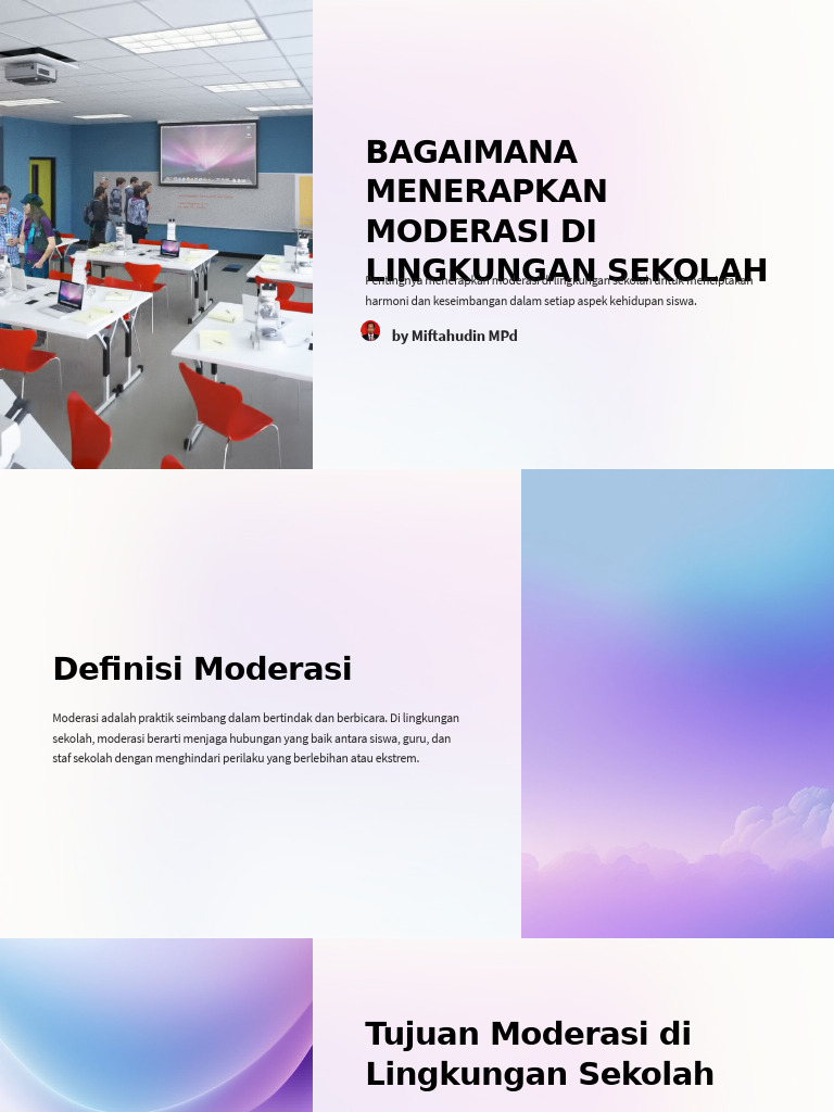 Bagaimana Menerapkan Moderasi Di Lingkungan Sekolah | PDF