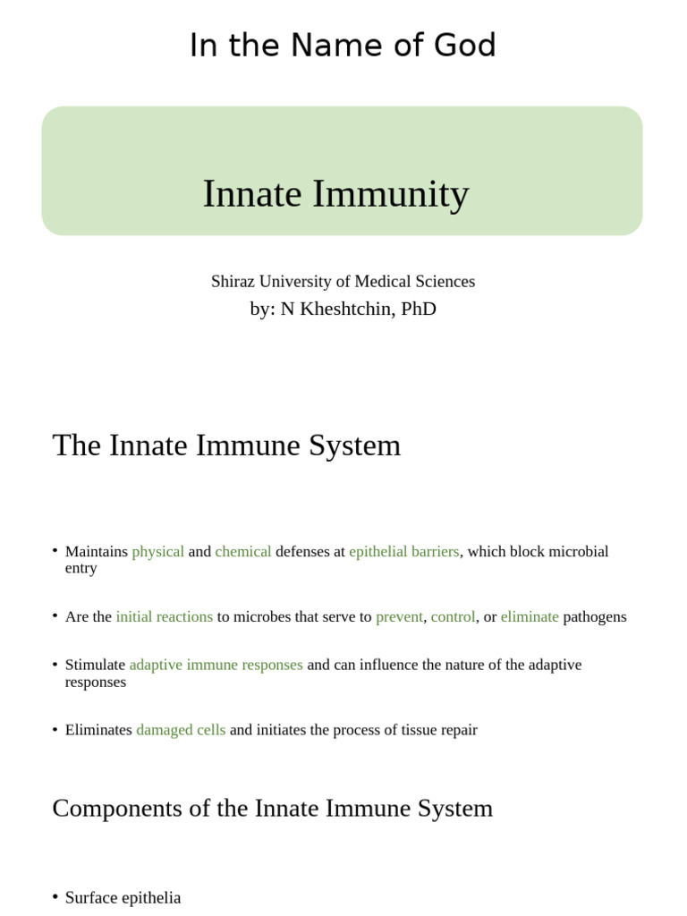 Innate Immunity Med | PDF | Innate Immune System | Immune System