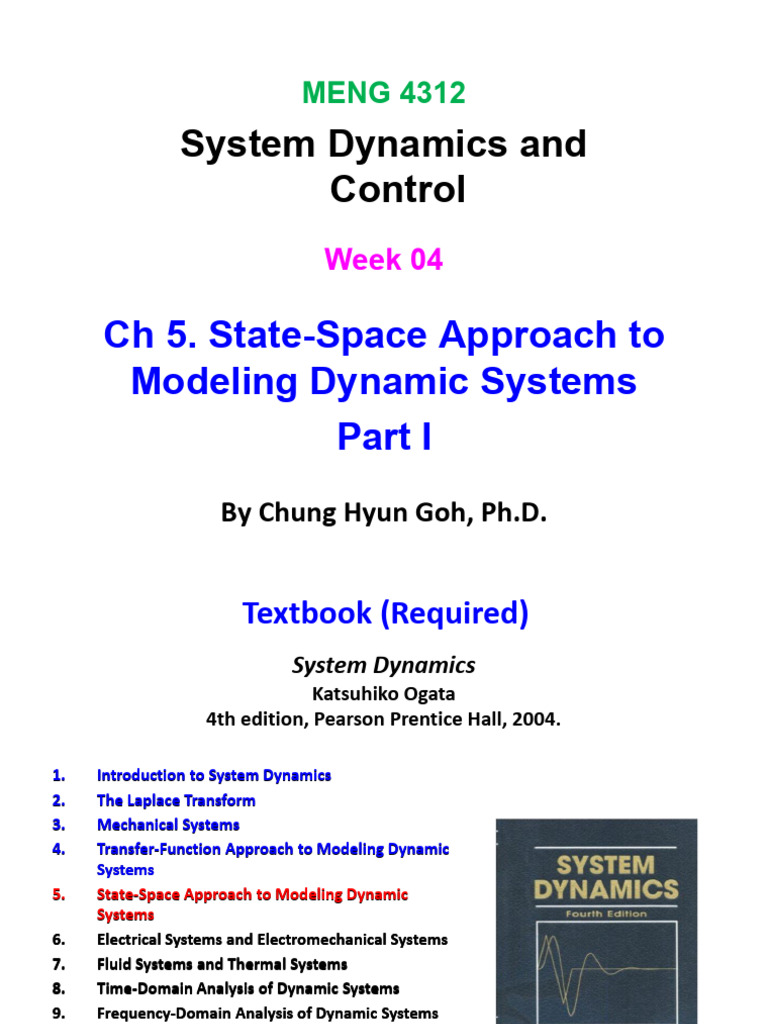 State-Space Modeling in Dynamics | PDF | Applied Mathematics | Control ...