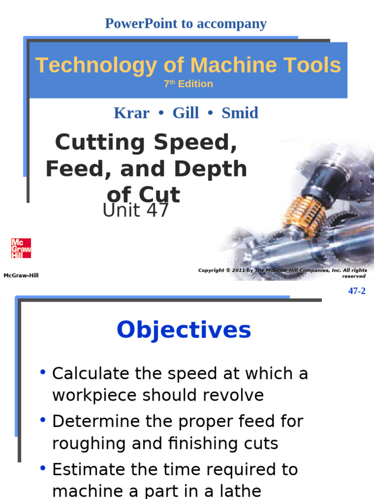 Cutting Speed and Depth of Cut Guide | PDF | Manufactured Goods | Machining