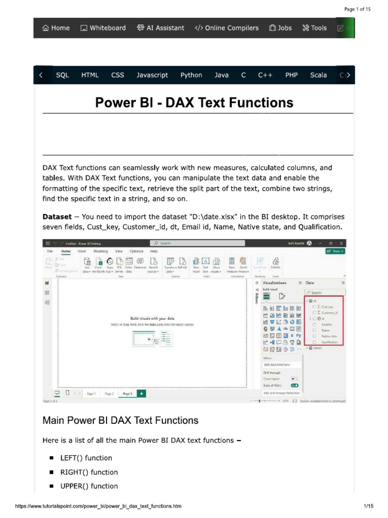 DAX TEXT Function | PDF