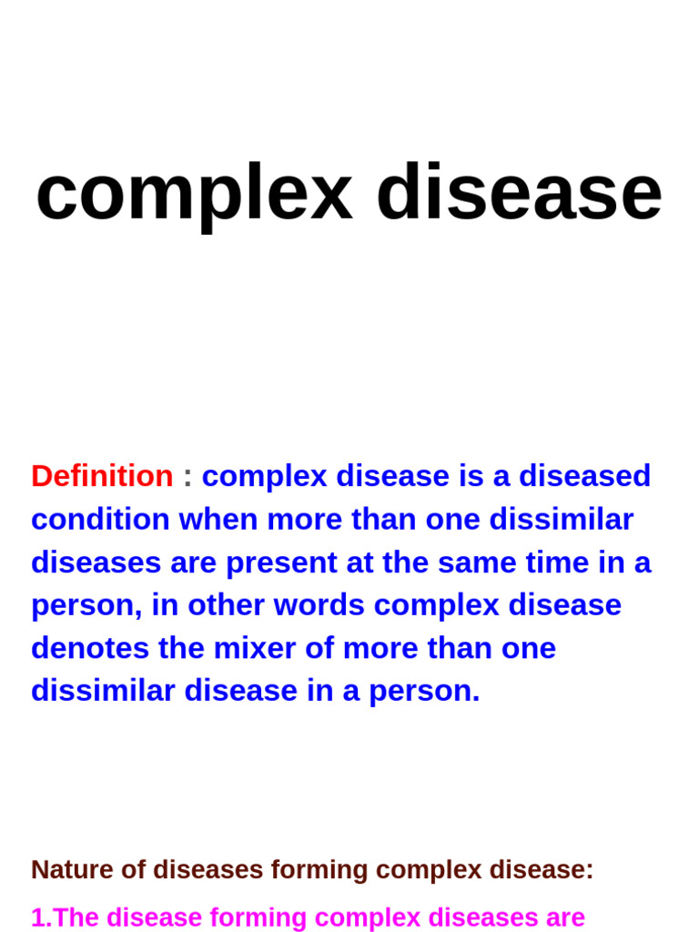 Understanding Complex Diseases Explained | PDF