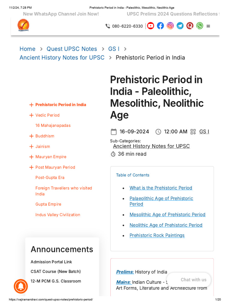 Indian Stone Age: Paleolithic to Neolithic | PDF | Paleolithic | Stone Age