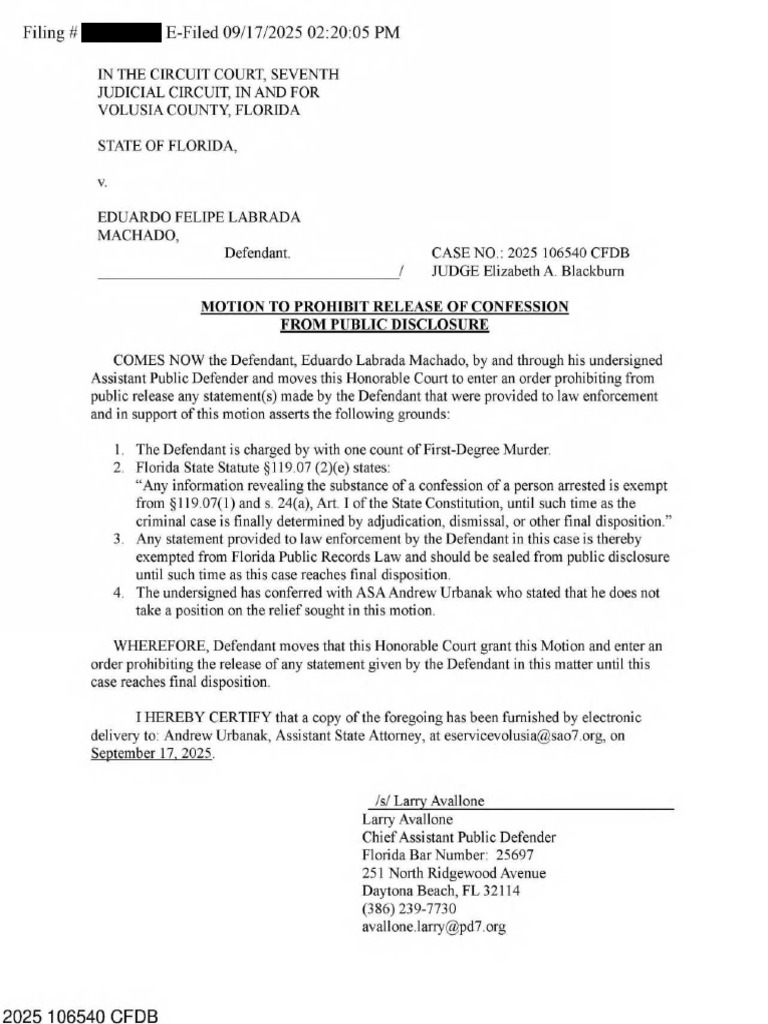 Motion to Seal Confession in Murder Case | PDF | Legal Procedure ...